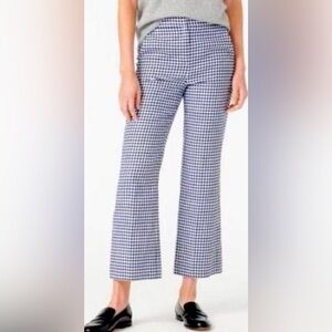 J.Crew, Hayden Kickout Cropped Pant, Size 8 in Gingham
